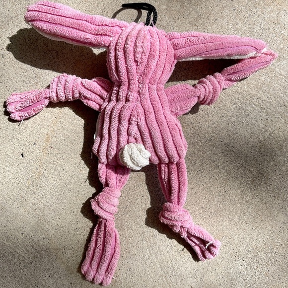 Pink Corduroy Bunny Cat Nip Filled Toy - Picture 4 of 6